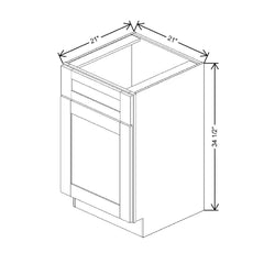 Fabuwood Allure Luna Dove 21" W X 34 1/2" H X 21" D Vanity Base Cabinet