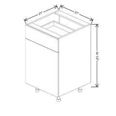 Fabuwood Illume Catalina Bianco Matte 21" W X 34 1/2" H X 21" D Vanity Base Cabinet
