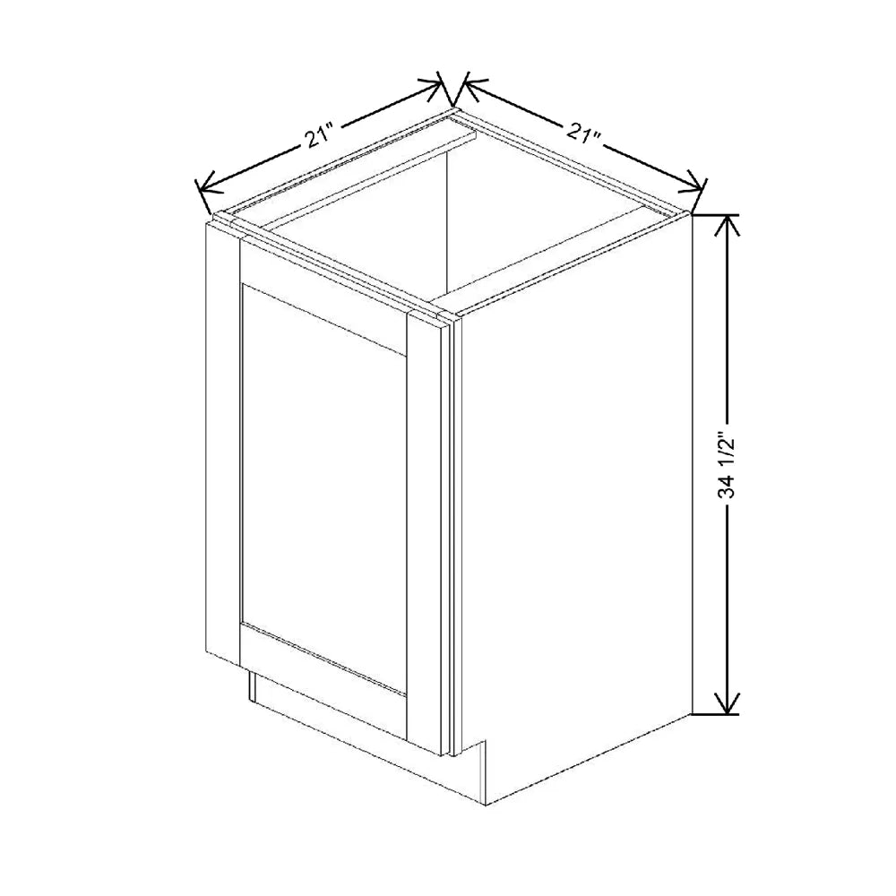 Fabuwood Allure Galaxy Cobblestone 21" W X 34 1/2" H X 21" D Full Height Single Door Cabinet