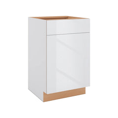 Modernform Cabinet Gloss White 21" W X 34 1/2" H X 21" D Base 1 Door/1 Drawer
