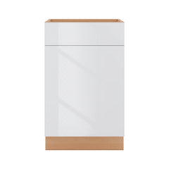 Modernform Cabinet Gloss White 21" W X 34 1/2" H X 21" D Base 1 Door/1 Drawer