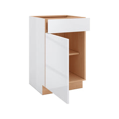 Modernform Cabinet Gloss White 21" W X 34 1/2" H X 21" D Base 1 Door/1 Drawer
