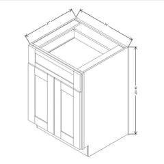 Fabuwood Allure Echo Sage Green 24" W X 34 1/2" H X 21" D Vanity Base Cabinet