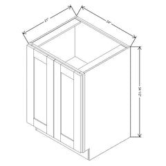 Fabuwood Allure Luna Dove 24"W Vanity Base Double Full Doors