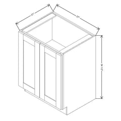 Fabuwood Allure Luxe Cloud White 27" W X 34 1/2" H X 21" D Full Height Single Door Cabinet