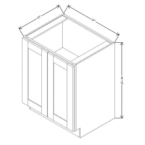 Fabuwood Allure Luna Timber 27"W Vanity Base Double Full Doors