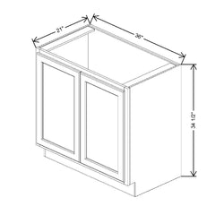 Fabuwood Quest Metro Frost 36" W X 34 1/2" H X 21" D Full Height Single Door Cabinet
