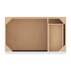 CNC Luxor 5-Piece White 36" W 3 Door Vanity Base Cabinet