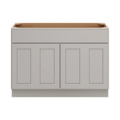 CNC Luxor Misty Grey 48" W Four Door Vanity Base Cabinet