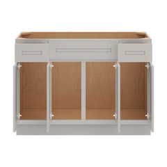 CNC Luxor 5-Piece Misty Grey 48" W Four Door Vanity Base Cabinet