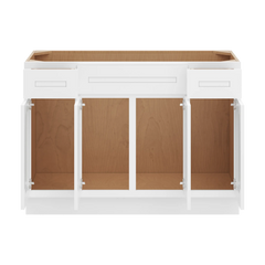 CNC Luxor 5-Piece White 48" W Four Door Vanity Base Cabinet