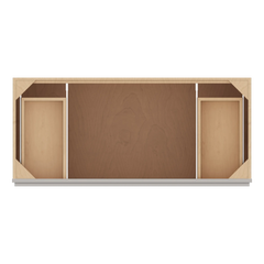 CNC Luxor 5-Piece Misty Grey 48" W Four Door Vanity Base Cabinet