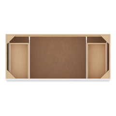 CNC Luxor 5-Piece White 48" W Four Door Vanity Base Cabinet