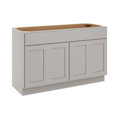 CNC Luxor Misty Grey 54" W Four Door Vanity Base Cabinet