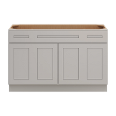 CNC Luxor 5-Piece Misty Grey 54" W Four Door Vanity Base Cabinet