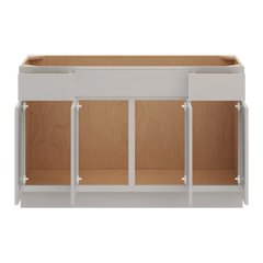 CNC Luxor Misty Grey 54" W Four Door Vanity Base Cabinet