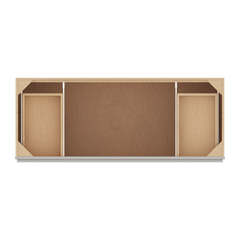CNC Luxor Misty Grey 54" W Four Door Vanity Base Cabinet