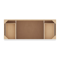 CNC Luxor 5-Piece White 54" W Four Door Vanity Base Cabinet