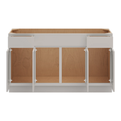 CNC Luxor Misty Grey 60" W Four Door Vanity Base Cabinet