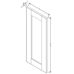 J&K Almond S2 Vanity Drawer Front 12" W x 28 1/2" H x 3/4" D