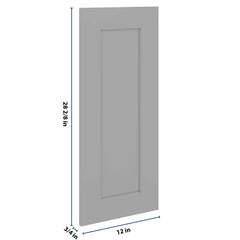 J&K Castle Grey S5 Vanity Drawer Front 12" W x 28 1/2" H x 3/4" D