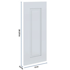 J&K White Shaker S8 Vanity Drawer Front 12" W x 28 1/2" H x 3/4" D