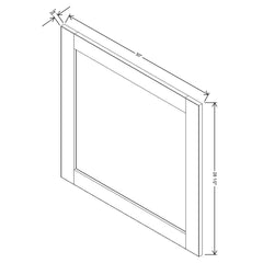 J&K Almond S2 Vanity Drawer Front A 30" W x 28 1/2" H