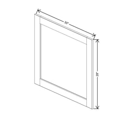 J&K Almond S2 Vanity Drawer Front B 30" W x 28 1/2" H