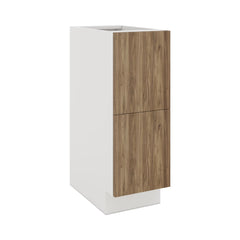 Modernform Cabinet Walnut 12" W X 34 1/2" H X 21" D Vanity Base with 2 Drawers
