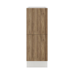 Modernform Cabinet Walnut 12" W X 34 1/2" H X 21" D Vanity Base with 2 Drawers