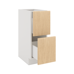 Modernform Cabinet Natural Oak 12" W X 34 1/2" H X 21" D Vanity Base with 2 Drawers
