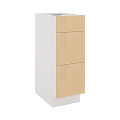 Modernform Cabinet Natural Oak 12" W X 34 1/2" H X 21" D Vanity Base with 3 Drawers
