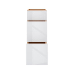 Modernform Cabinet Gloss White 12" W X 34 1/2" H X 21" D Vanity Base with 3 Drawers