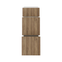 Modernform Cabinet Walnut 12" W X 34 1/2" H X 21" D Vanity Base with 3 Drawers