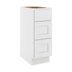 CNC Luxor White 12" W Vanity Drawer Base Cabinet - Handicap Accessible
