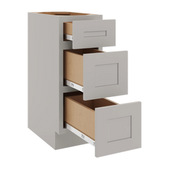 CNC Luxor 5-Piece Misty Grey 12" W Vanity Drawer Base Cabinet - Handicap Accessible