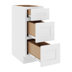 CNC Luxor 5-Piece White 12" W Vanity Drawer Base Cabinet - Handicap Accessible