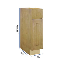 Modernform Cabinet Natural Shaker 09" W X 34 1/2" H X 21" D Base 1 Door/1 Drawer