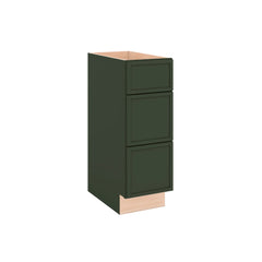 Modernform Cabinet Slim Sage Green 12" W X 34 1/2" H X 21" D Vanity Base with 3 Drawers