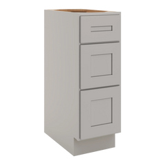 CNC Luxor 5-Piece Misty Grey 12" W Vanity Drawer Base Cabinet