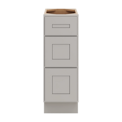 CNC Luxor 5-Piece Misty Grey 12" W Vanity Drawer Base Cabinet