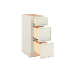 Modernform Cabinet Slim Dove White 12" W X 34 1/2" H X 21" D Vanity Base with 3 Drawers