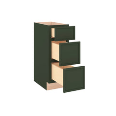 Modernform Cabinet Slim Sage Green 12" W X 34 1/2" H X 21" D Vanity Base with 3 Drawers