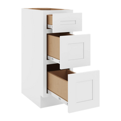 CNC Luxor 5-Piece White 12" W Vanity Drawer Base Cabinet