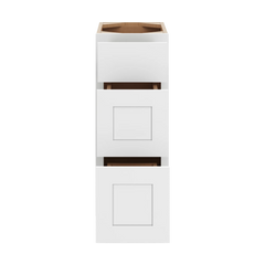 CNC Luxor White 12" W Vanity Drawer Base Cabinet