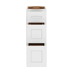 CNC Luxor 5-Piece White 12" W Vanity Drawer Base Cabinet