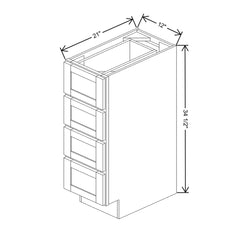 Wolf Classic Grantley White Paint 12"W Vanity Drawer Base