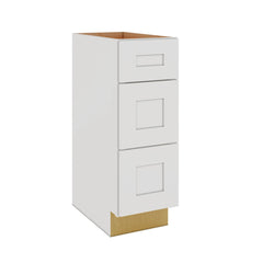 Modernform Cabinet White Shaker 12" W X 34 1/2" H X 21" D Vanity Base with 3 Drawers