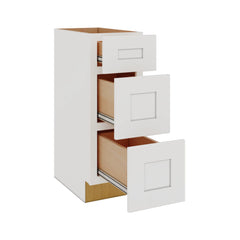 Modernform Cabinet White Shaker 12" W X 34 1/2" H X 21" D Vanity Base with 3 Drawers