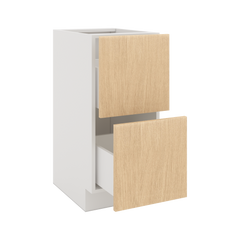 Modernform Cabinet Natural Oak 15" W X 34 1/2" H X 21" D Vanity Base with 2 Drawers